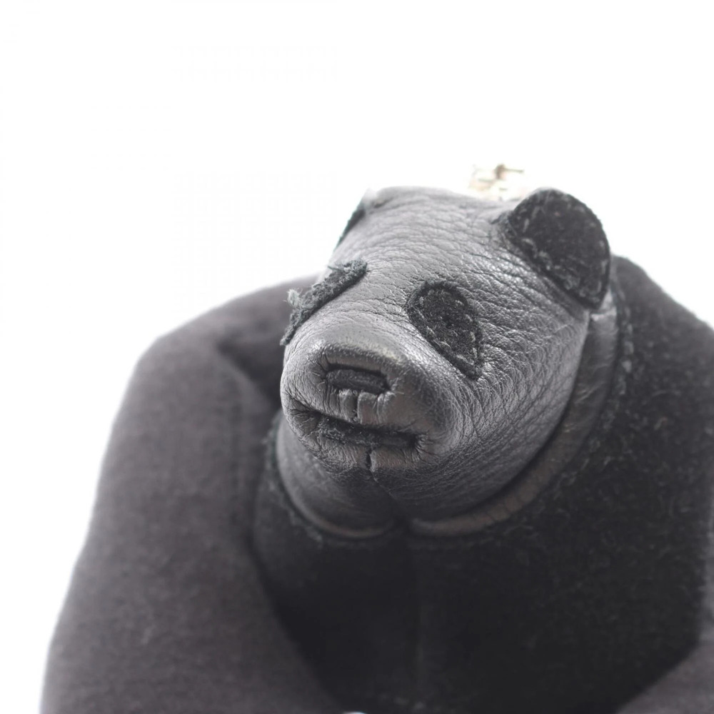 Loewe Panda Coin Purse Wallet - Leather Suede Women's Black 199.61JH75 - Picture 6 of 9